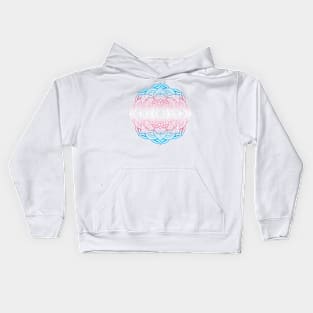 Gradient Trans Pride Mandala Kids Hoodie